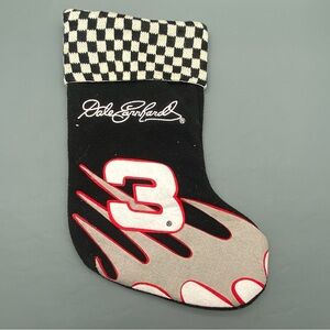 Vintage Nascar Dale Earnhardt Christmas Holiday Flame Stocking 15 Inch